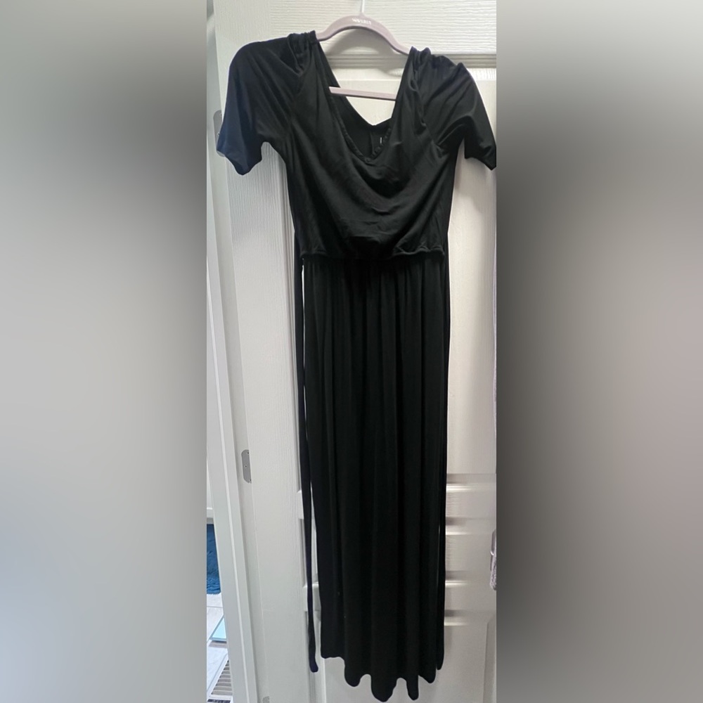 Latched mama maxi tie nursing dress